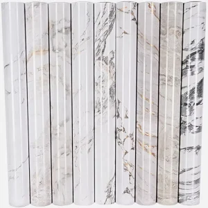 Self Adhesive 3D Geometric Modern Stone Marble Contact Paper Decorative Film Vinyl Waterproof Eco-friendly Wallpaper Kitchen