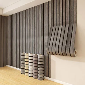 Self-Adhesive 3D Grid Stripes & Plaid Modern Wall Sticker Waterproof Stain-Proof Removable Wallpaper for Apartment Entertainment