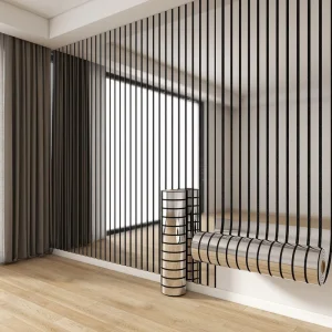 Self Adhesive 3D Grid Wallpaper Peel & Stick PVC Material Mirror Reflective Texture Suitable for TV Background