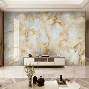 Self Adhesive 3D Marble Pattern Luxury PVC Wall Wallpaper for Apartment Bedroom Interior Decoration with Sparkling Metal Finish