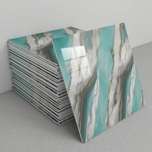 Self-Adhesive 3D Marble Pattern Tile Stickers Wall Panels & Boards for Home Decoration