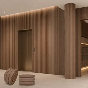 Self Adhesive 3D Wall Trim for Apartment Lobby Renovation