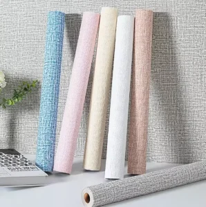 Self-Adhesive 50cm*10m Vinyl Fabric Designs Wallpaper Waterproof Moisture-Proof Wall Sticker for Living Room Peel Stick