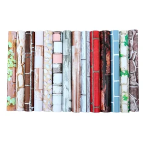 Self Adhesive Botany Pattern Wallpaper Roll 3D Wall Paper for Bedroom and Children’s Rooms