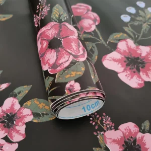 Self Adhesive Damask PVC Wall Paper Flower Floral 3D Self Adhesive Vinyl Wallpaper for Home Decoration
