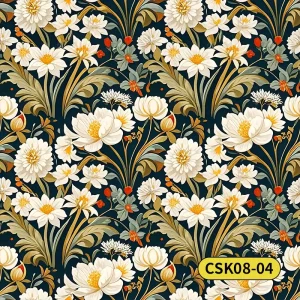 Self-Adhesive Dark Big Floral Bohemian Wallpaper Retro Chinese Style Wall Covering Sticker for Furniture & Wall Makeover
