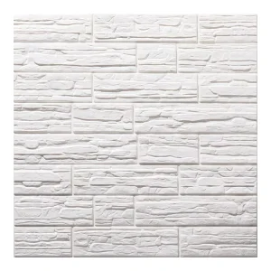 Self Adhesive Foam Modern Embossed Waterproof Brick Wallpaper 3D Living Room Bedroom Warm Background Wall Sticker
