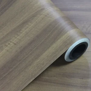 Self Adhesive Furniture Decorative Wood Grain PVC Wallpaper Vacuum Membrane Press Roll Door Film Decorative Films
