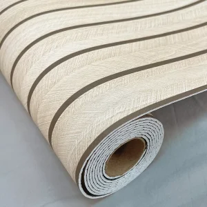 Self Adhesive Grid Wall Decal Wallpaper Wood Veneer Wallpaper Rolls PVC Furniture Wallpaper Wallcovering