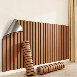 Self Adhesive Grid Wall Sticker Sticky Wallpaper Solid Color Wallpaper Luxury Rolls Custom Wallpaper for Walls Wood effect