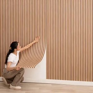 Self Adhesive High Quality Foam Wall Panels 3D Peel and Stick 3 Meter Wall Panel Grain
