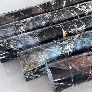 Self Adhesive Marble Vinyl Wallpaper Roll Furniture Decorative Film Waterproof Wall Stickers Architecture Film