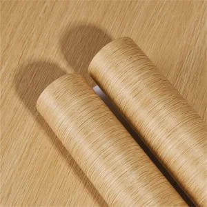 Self Adhesive PETG Wallpaper Rolls Fireproof Anti static Modern Design for Living Room Hotel & School Walls