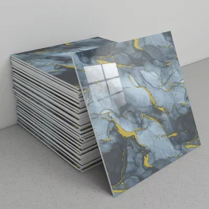 Self-Adhesive PVC 3D Geometric Modern Waterproof Wall Sticker for Bathroom Kitchen Hotel School Household Applications