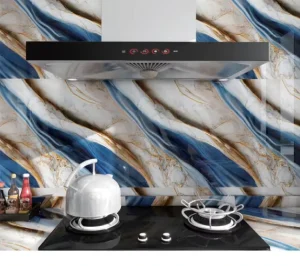Self Adhesive PVC Geometric Modern Kitchen Wall Panel Moisture Proof Mould Proof Anti Static Entertainment Hall Use Wallpaper