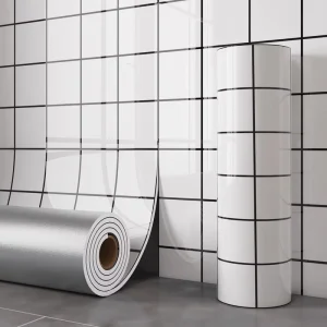Self Adhesive PVC Marble Look Wall Panel 2.5mm Thick 1.2x3m Roll Removable Easy Install Waterproof Kitchen Bathroom Home