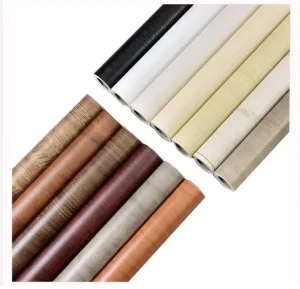 Self Adhesive PVC Wall Covering Film Modern Wood Veneer Texture Waterproof Peel Stick for Home Office Living Room