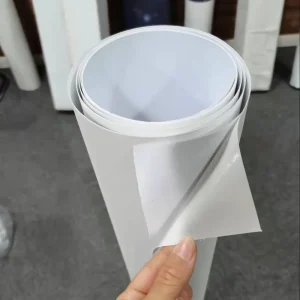 Self-Adhesive Printable Wallcovering Roll 3D Embossed Waterproof White Base Material for Eco Solvent UV Digital Printing