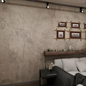 Self Adhesive Removable Wall Paper Industrial Style Matte Vinyl Cement Wallpaper Peel & Stick Concrete Contact Paper