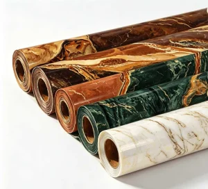 Self Adhesive Roll Wallpapers Backgrounds Wall Paper 3D Heat Resistance Interior Marble White Kitchen Wallpaper for Kitchen