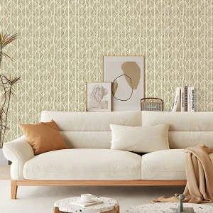 Self-Adhesive Thickened Wallpaper Ins Style Geometric Lines Rattan-Like Furniture Renovation Sticker