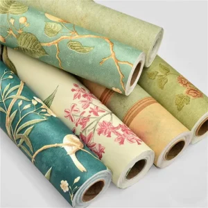Self Adhesive Vintage 3D Embossed Non Woven Wallpaper American Retro Wall Paper for Bedroom Living Room TV Background Wall Decor