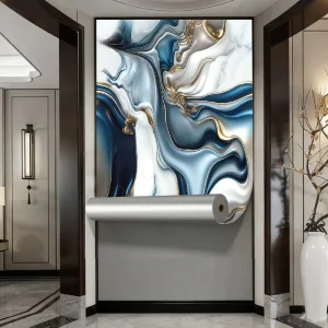 Self-Adhesive Vinyl Peel and Stick Wallpaper Waterproof Removable Geometric Pattern Wall Sticker for Bedroom Living Room
