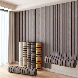 Self Adhesive Vinyl Wood Wall Sticker Peel and Stick 3D Wall Panels for TV Background Home Decoration Interior