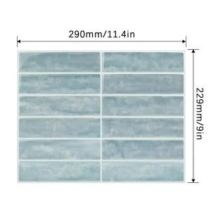 Self Adhesive Wall Tiles Stickers Heat Resistant Kitchen Backsplash Tile Waterproof Peel and Stick Wall Tile for Bathroom