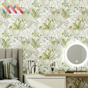 Self Adhesive Wallpaper Papel De Parede 3D Wall Paper Roll Natural Flower Mural Wallpapers Wall Sticker For Home Decor