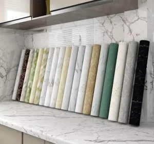 Self Adhesive Wallpaper Roll Waterproof PVC Peel and Stick Wall Paper for Kitchen Cabinet Bedroom Wall