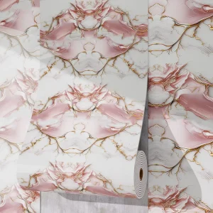 Self-Adhesive Waterproof Floral Modern Peel & Stick Wallcovering for Living Room Hotel Apartment