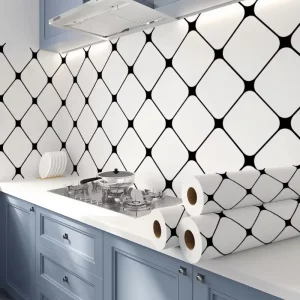 Self-Adhesive Waterproof Geometry Pattern Wallpaper Rolls Luxury Peel and Stick Tile Stickers for Living Rooms Gyms Malls
