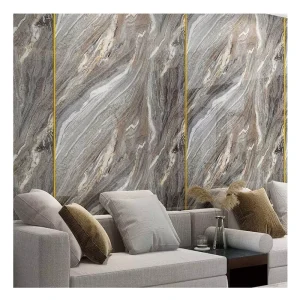Self Adhesive Waterproof Marble Peel and Stick Wallpaper Roll 3D PET Foam Wallpaper Sticker for Living Room