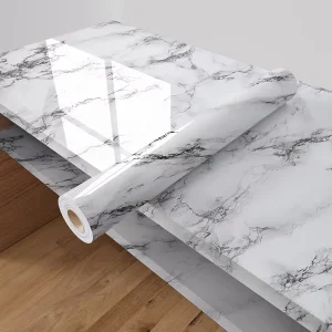 Self Adhesive Waterproof Oil Proof Kitchen Vinyl Film PVC Wallpaper for Wall and Furniture Surface