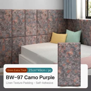 Self adhesive 3D Soft Wallpaper