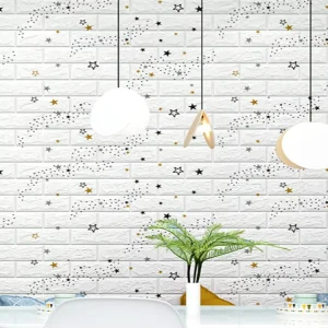 Self adhesive 3D Stereo Foam Brick Wallpaper Wall Stickers with Pattern for Living Room and Kids Room Decoration