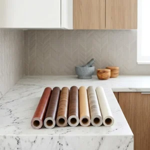 Self adhesive Colored Pvc Wood and Stone Vinyl Roll Film for Kitchen
