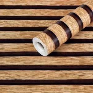 Self-adhesive Modern Grille Pattern PVC Waterproof Wallpaper for Hotel Apartment Living Room Bedroom Decoration