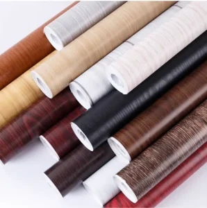 Self adhesive Modern Waterproof Wood Grain PVC Kitchen Cabinets Tables Chairs Bedroom & Bathroom Furniture Renovation Stickers