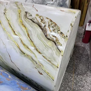 Self-adhesive Thickened Marble Foam 3D PVC Waterproof Wall Stickers for Dining Bedroom Interior Decoration Easy DIY