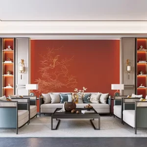 Silk Wall Covering Fabric Modern Wallpaper Painted Wall Tree 3D for Kids Paintings Tableau Mural Wallpaper for Children Bedroom