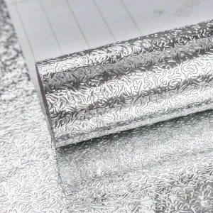 Silver Contact Paper Oil Proof Waterproof Sticker Aluminum Foil Kitchen Wallpaper Backsplash Peel and Stick