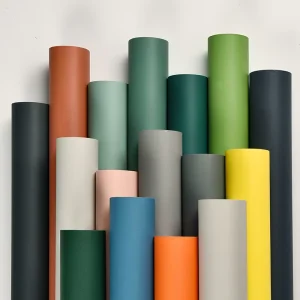 Simple Solid Color Waterproof Non Adhesive Non Woven Fabric Full Wall Wallpaper for Bedrooms Living Rooms