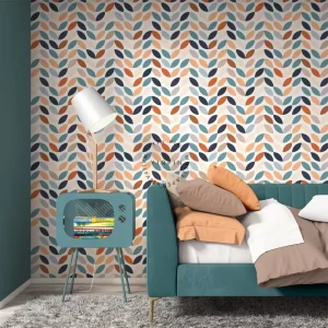 Simple and Colorful Scandinavian Style Peeling Vinyl Wallpaper Mural
