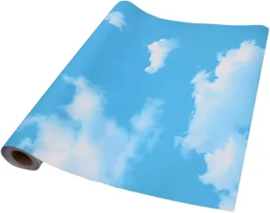 Sky Cloud Peel and Stick Wallpaper Renter Friendly Waterproof Removable PVC Wall Covering for Living Room Kitchen Decor