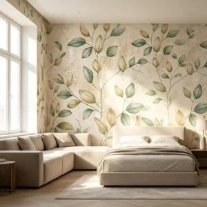 Small Floral Wallpaper for Central Asia Market PVC Waterproof Self Adhesive Wall Paper for Home Wall Decoration