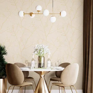 Small Flowers Design Vinyl Wallpaper for Bedroom