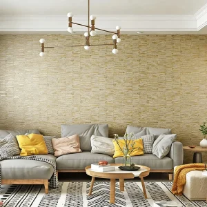 Solid Color Non Self Adhesive Wallpaper Non Woven Linen Straw Texture for Bedroom Living Room Engineering Project Wall Decor