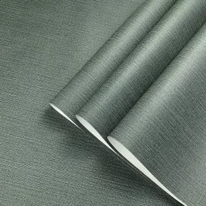 Solid Color PVC Embossed Wallpaper Modern Moisture Proof Mould Proof Household Living Room Bedroom Wall Decor